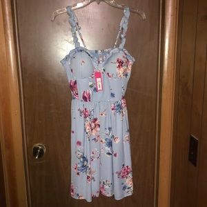 BNWT Light Blue Dress w/flowers